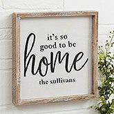 Good To Be Home 14x18 Personalized Wall Art - For The Home