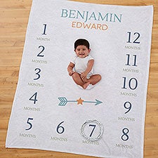 Star Struck Baby Boy Personalized Nursery Area Rug - 2.5x4