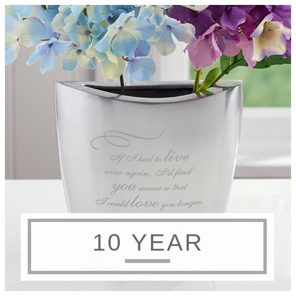 10 Year - Tin Anniversary Gifts