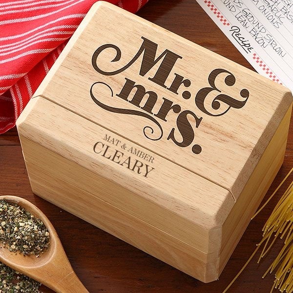 Mr & Mrs Personalized Recipe Cards