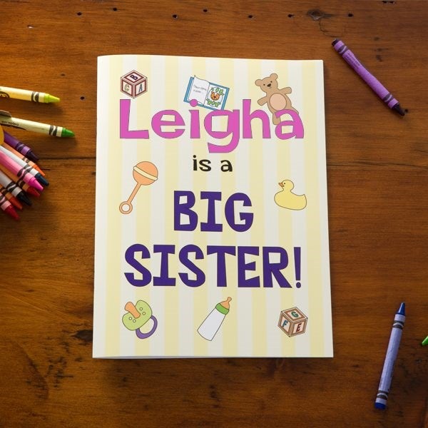 Personalized Kids Coloring Books - Big Sister, Big Brother