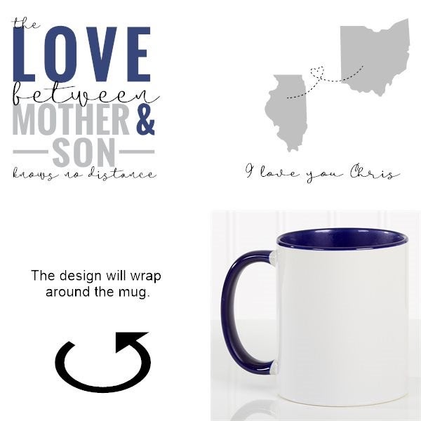 Long Distance Mug, the Love Between a Mom and Son Knows No