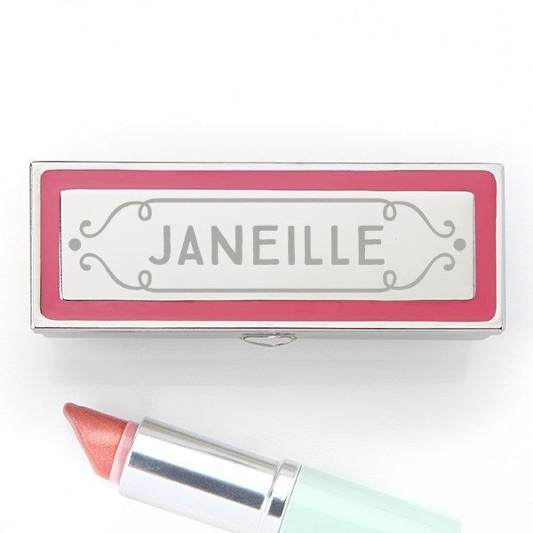 Scroll Engraved Lipstick Case