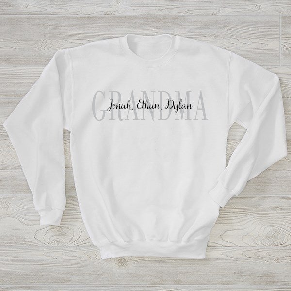 Grandparent sweatshirts personalized hotsell