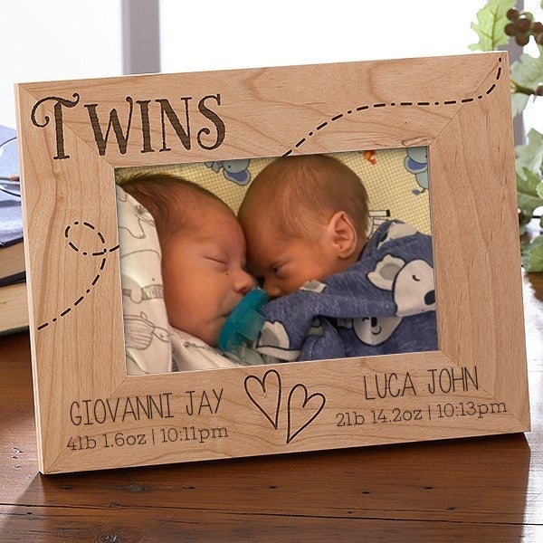 Triplets Thing discount 1,2,3 Wood Hanging Frame 4x6 inserts with names