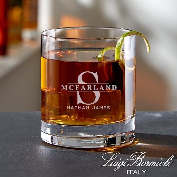 Luigi Bormioli® Lavish Last Name Engraved Old Fashioned Whiskey Glass