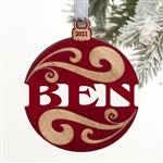 Personalized Wood Name Christmas Ornaments