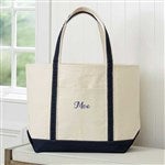 Deluxe Weekender Embroidered Tote - Grey