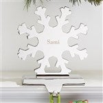 15287 - Engraved Nickel-Plate Snowflake Stocking Holder