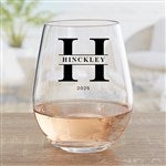 32182 - Lavish Last Name Personalized Unbreakable Tritan Wine Glass 