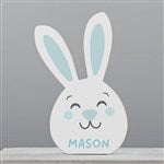 30738 - Bunny & Chick Personalized Wooden Easter Egg & Bunny Shelf Decorations