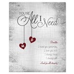 17427 - Youre All I Need Personalized Blanket