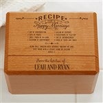 15885 - Recipe For A Happy Marriage Personalized Recipe Box