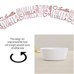 50579 - Repeating Name Heart Personalized Kids Dinnerware