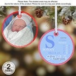 14842 - All About Baby Photo Personalized Birth Ornament