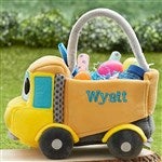 26153 - Construction Truck Embroidered Plush Easter Basket