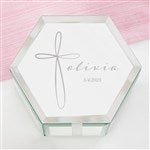 34412 - Holy Name Personalized First Communion Mirrored Jewelry Box